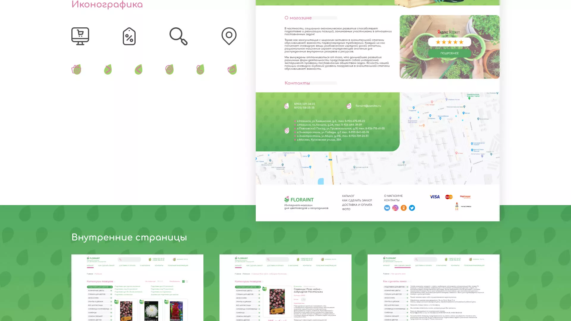 Создание логотипа и интернет-магазина «FLORAINT»