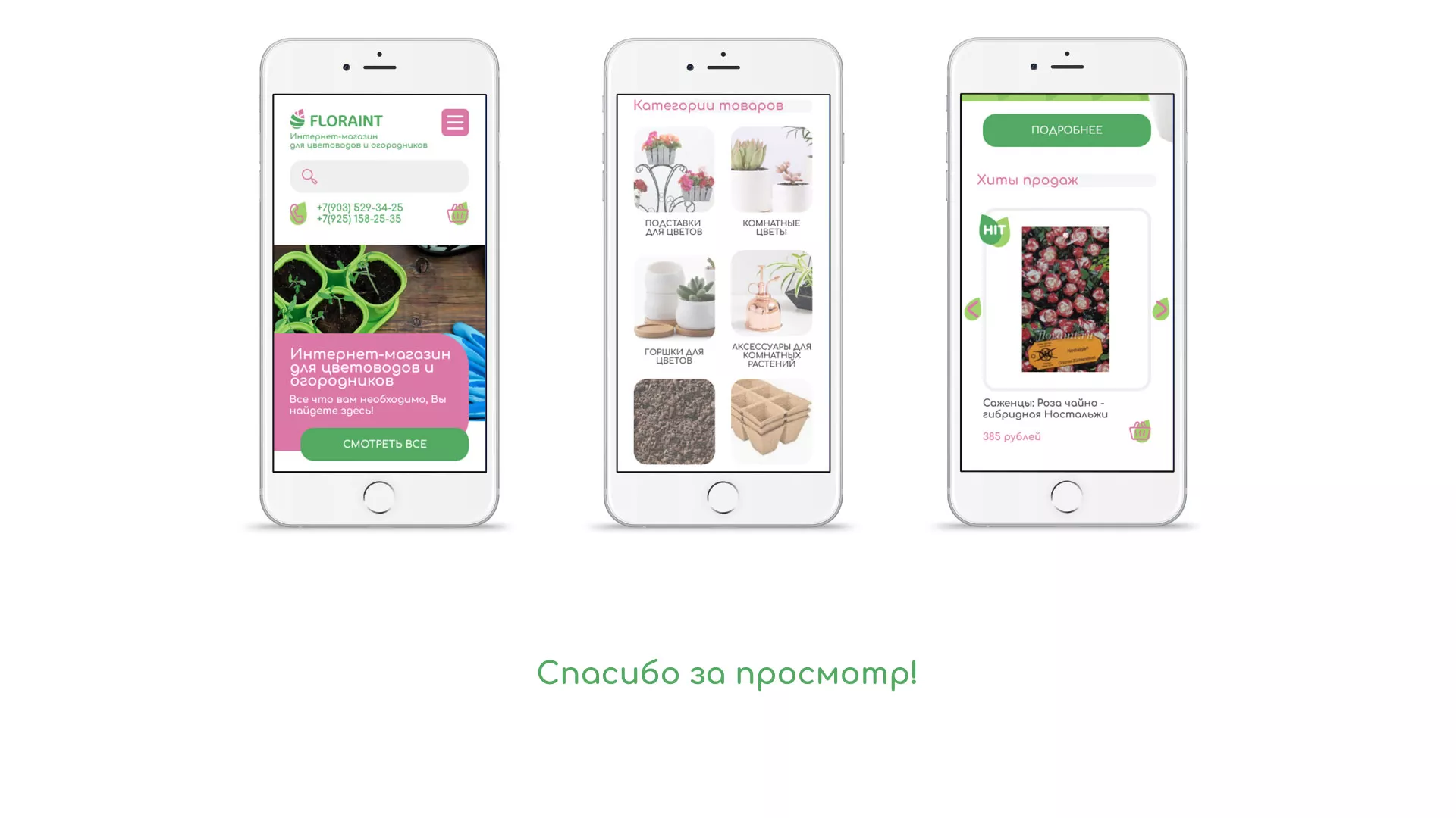 Создание логотипа и интернет-магазина «FLORAINT»