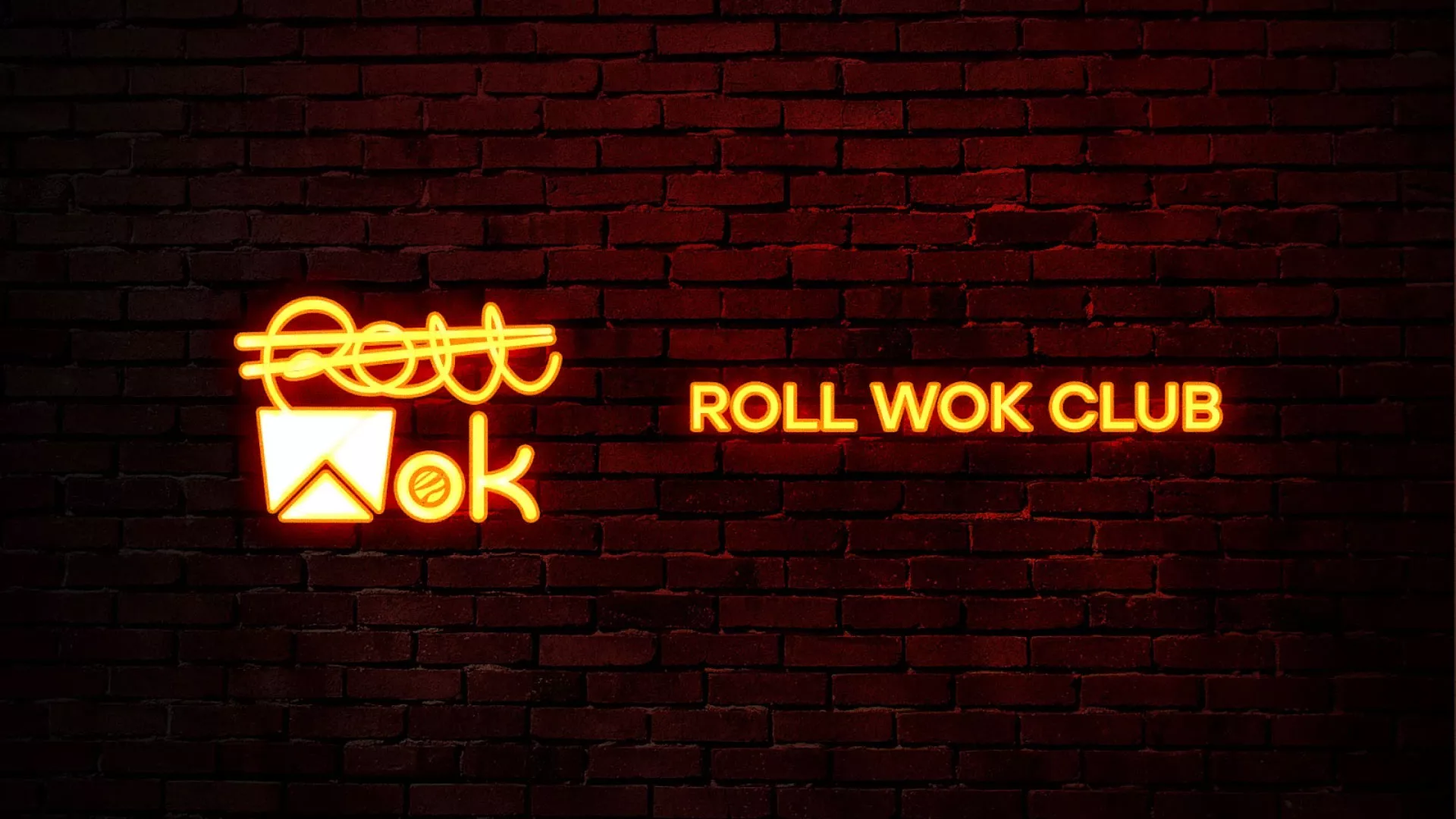 Разработка интерьерной вывески суши-бара «Roll Wok Club»